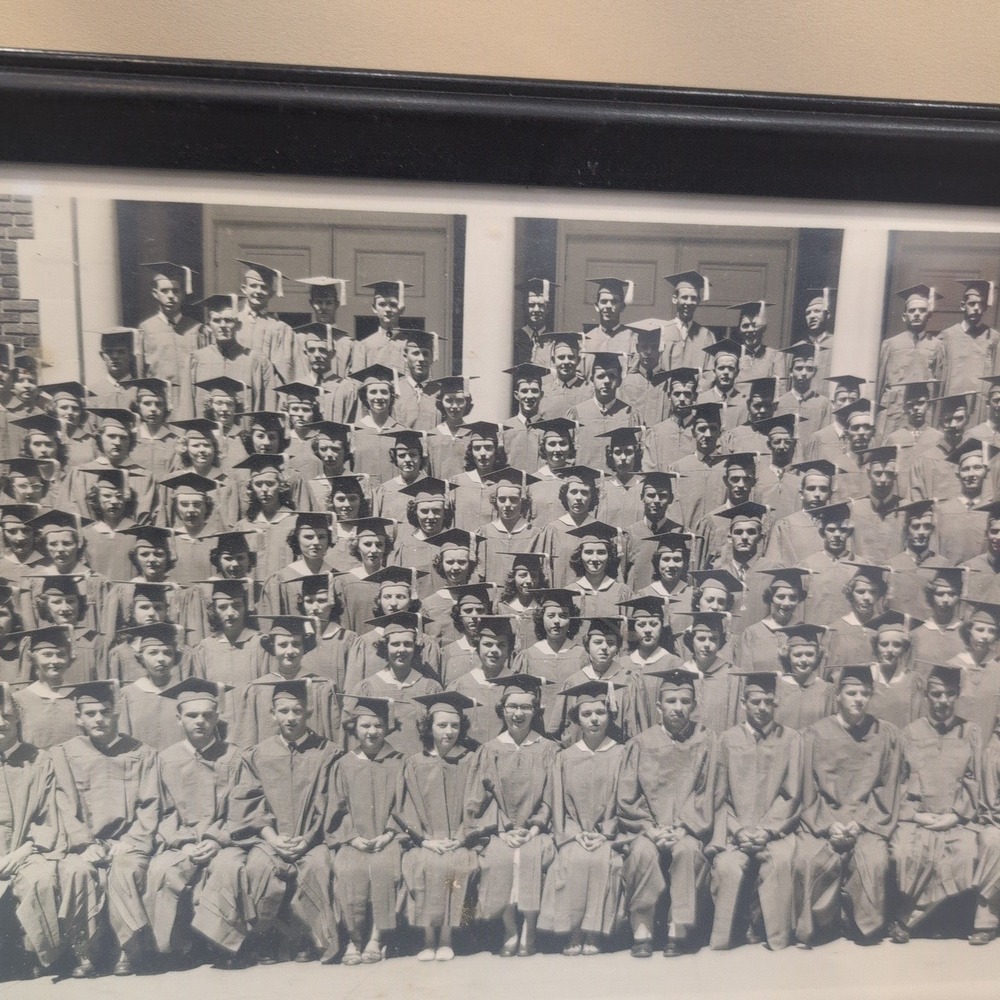 Vintage Anniston High School 1950 Class Graduation Photo Framed Lance Johnson - Picture 3 of 8